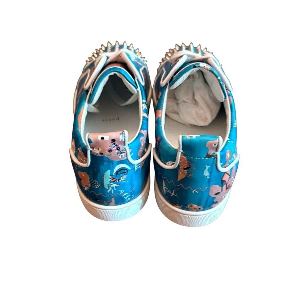 Christian Louboutin Louis Junior Spikes Sneakers Oddyssey Print EU 40 US Men's 7 - Picture 11 of 11